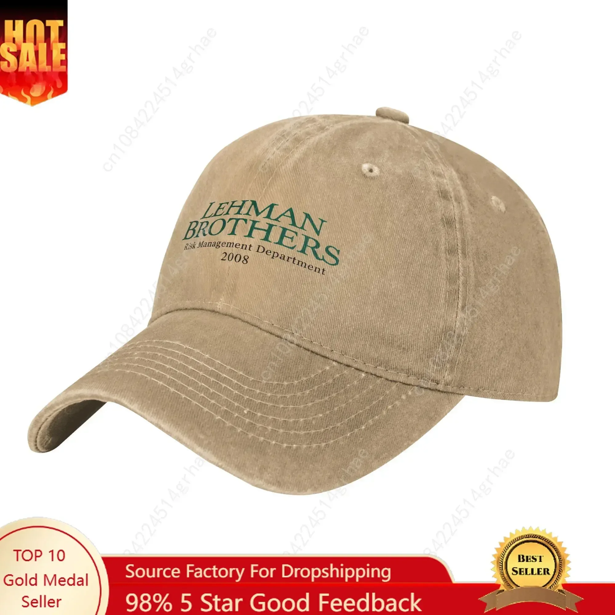 Washed Baseball Cap Lehman Brothers Summer Trucker Hat For Women Men  y2k Retro Hiking Fishing Sun Baseball Caps