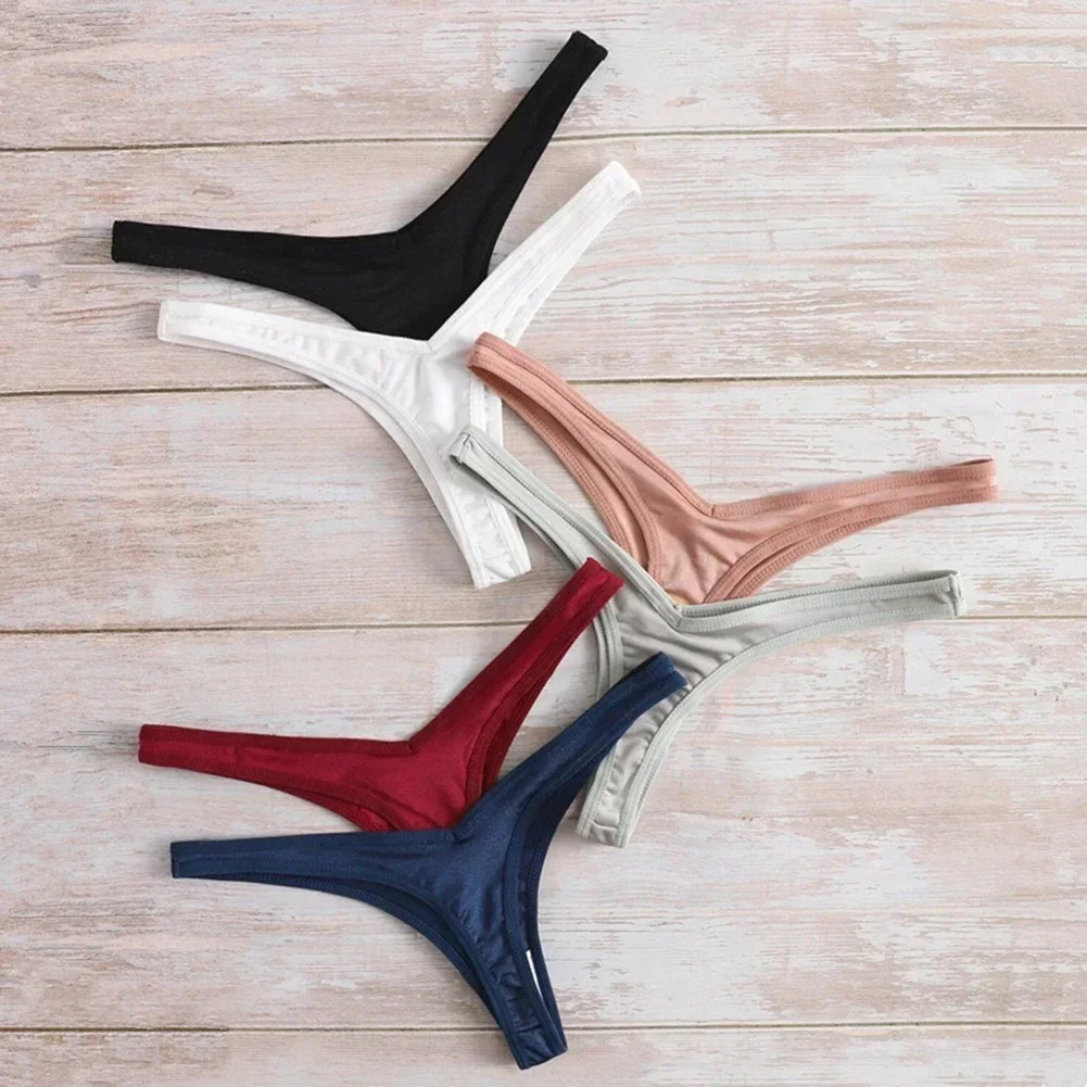 Ladies V Waist Sexy Sports Thongs Panties Women Breathable G-string Knickers Crotch Low Waist Underwear T Pants Comfortable