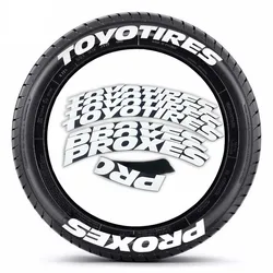 Car Tire Letter Stickers for TOYOTIRES PROXES Siamese Styling Lettering Wheel Logo Tyre Stickers Auto Decoration 4 Colors