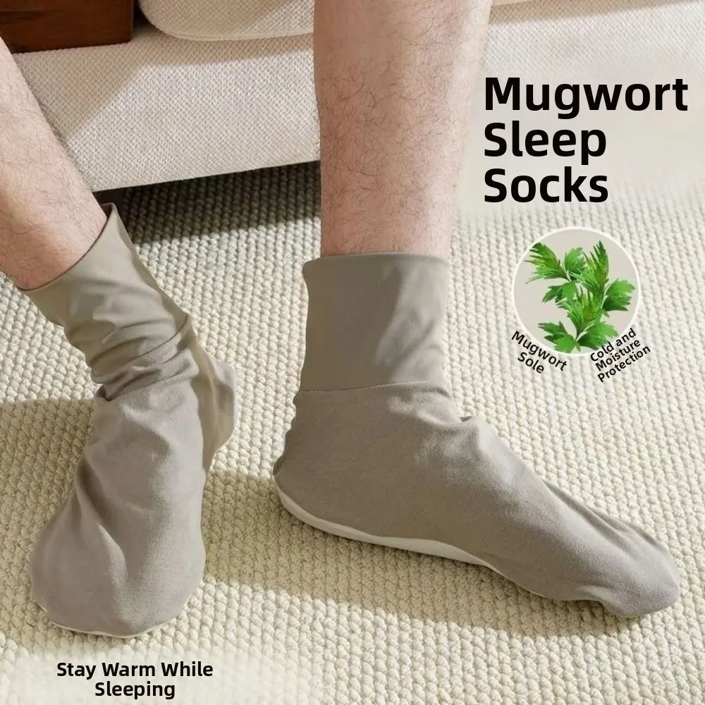 Loose Air Conditioning Sleep Socks Mugwort Bottom Anti Cold Men Floor Socks Combating Cold and Damp Keeping Warm