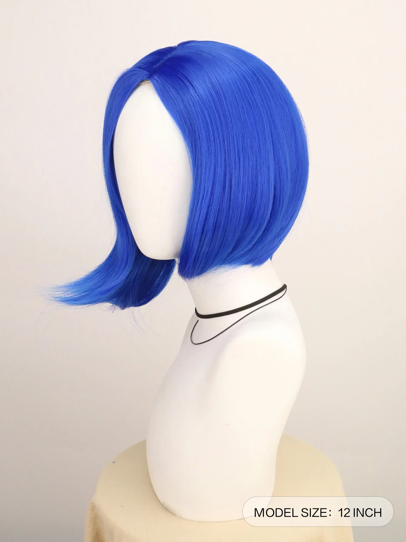Peruca curta azul para mulheres, peruca curta bob azul anime para cosplay de halloween, roupa de cosplay feminina, peruca sintética para fantasia