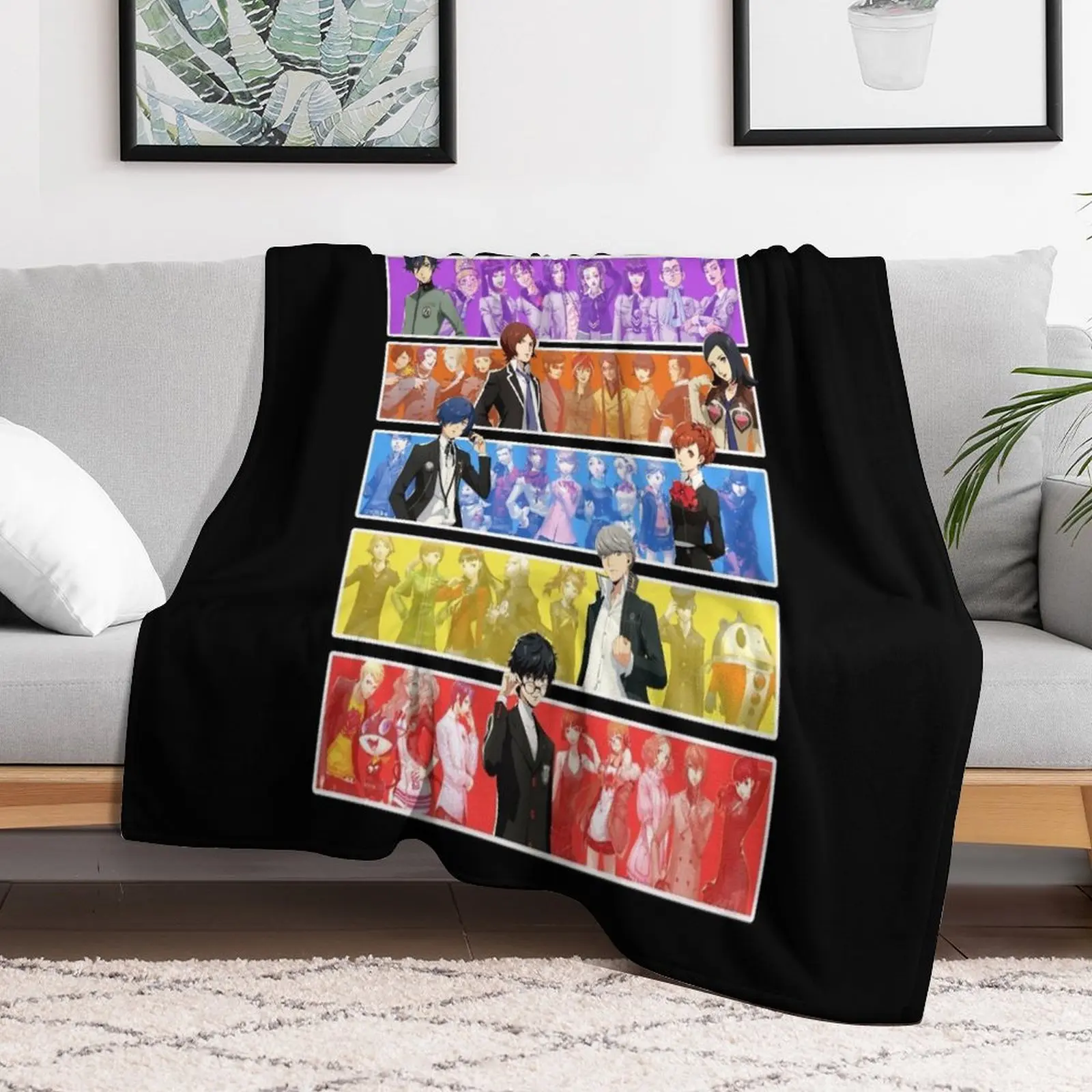 

Persona Series Characters Throw Blanket Bed linens Soft Beds Blankets