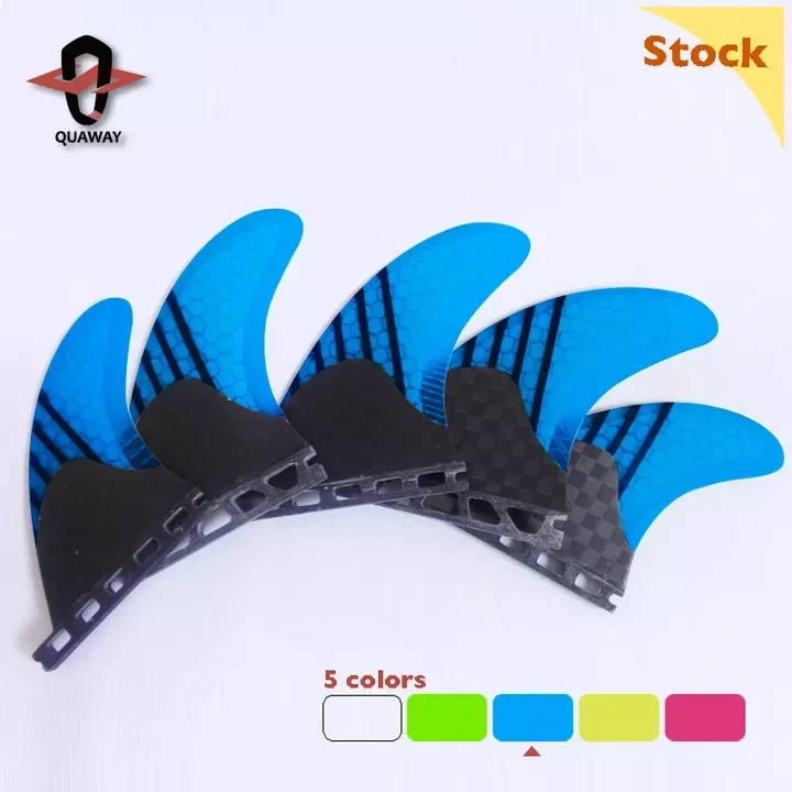 Best Seller Honeycomb 5PCS/Set Surfboard Fins Fiberglass Single Tab Fins Carbon Surf Fins