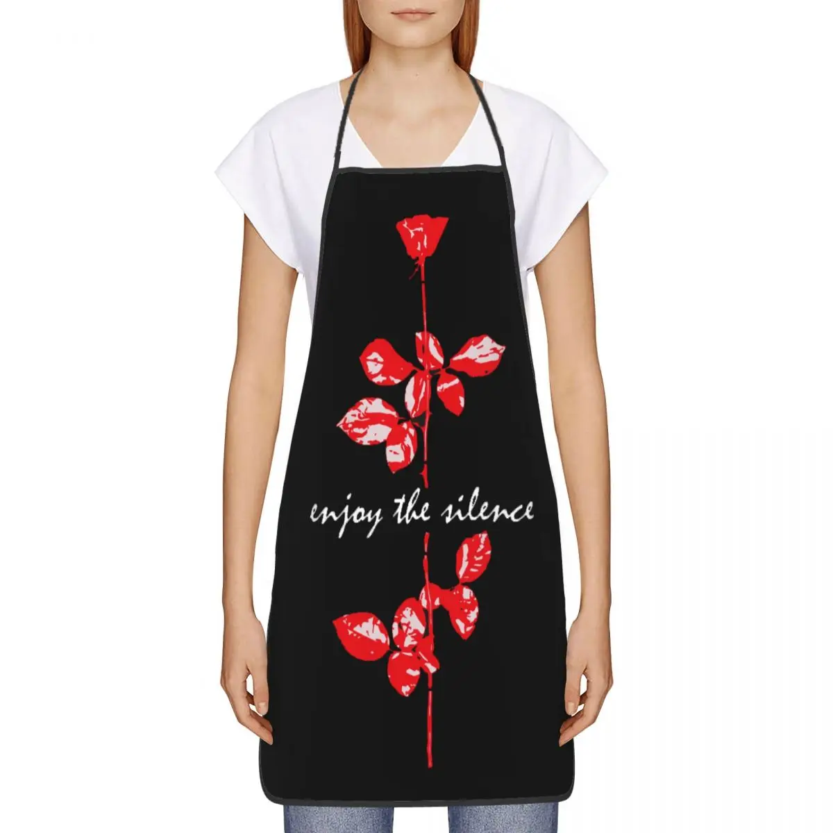 Custom Electronic Rock Depeche Cool Mode Funny Aprons Women Men Adult  Kitchen Chef Bib Tablier Cuisine Cooking Baking Painting