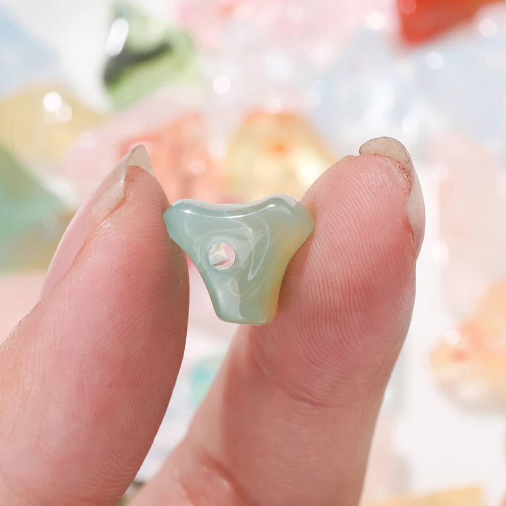 10Pcs 7-22mm New Imitation Stone Acrylic Beads Loose Spacer Beads Pattern for Jewelry Making Diy Handmade Bracelets Accessories