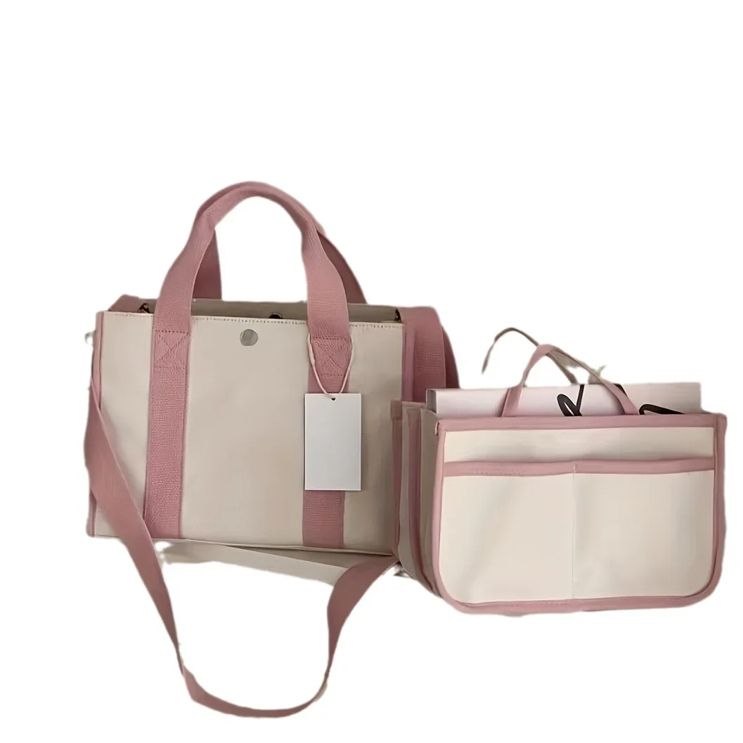 Korean Instagram Mommy Bag New Canvas One Shoulder Diagonal Straddle Bag Large Capacity Multi functional Mom and Baby Bag