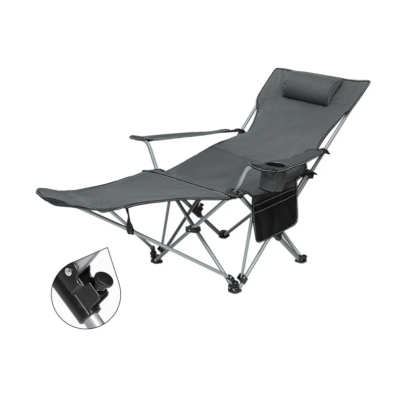 

Portable Folding Camping Lounger Chair Adjustable 2 In1 Recliner Removable Outdoor Chaise Tourist Picnic Backrest Chair