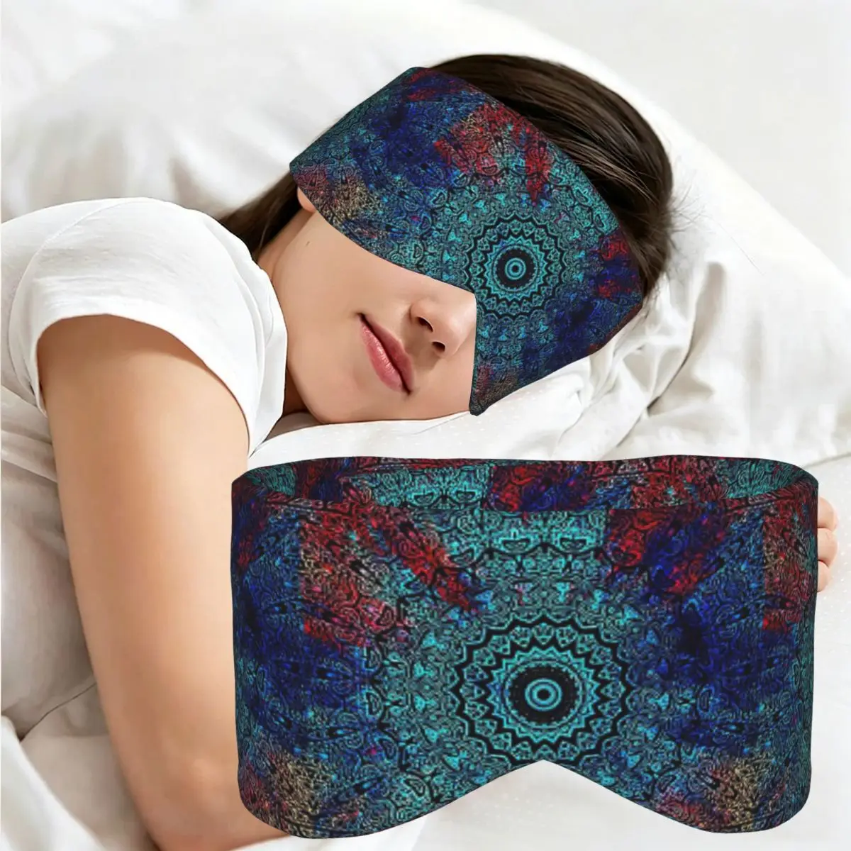 Picture 3: Bohemian Passion Mandala Zen Yoga Meditation sleep mask Portable Eye Cover for Girls Boys Home Sleeping Party Eyeshade eyepatch