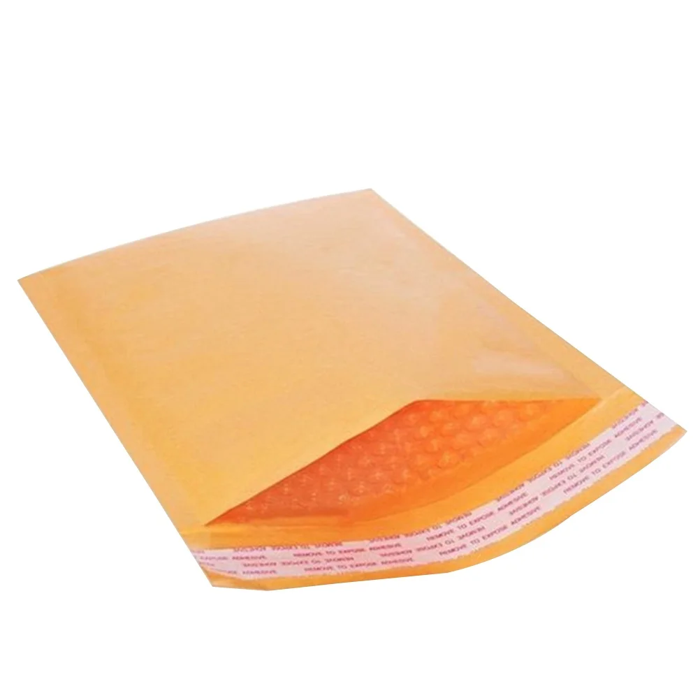 

50pcs 130X170Mm Kraft Film Mailing Envelope Bags Lightweight Padded Envelopes 360° Air Bubble Protection Office Home School