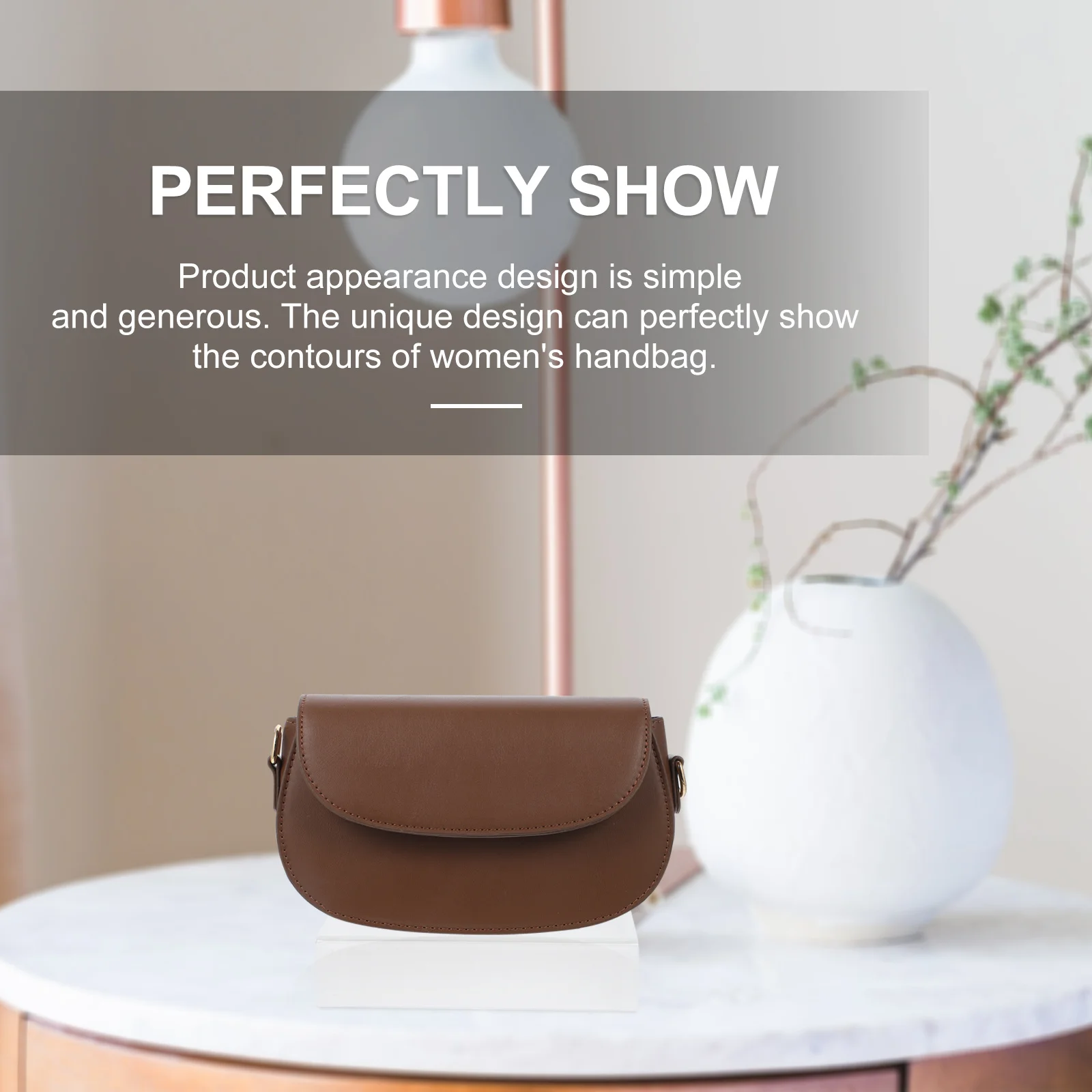 

1Pcs Clear Handbag Display Stand Sturdy Acrylic Retail Shop Briefcase Rack Handbag Storage Organizer Display Shelf