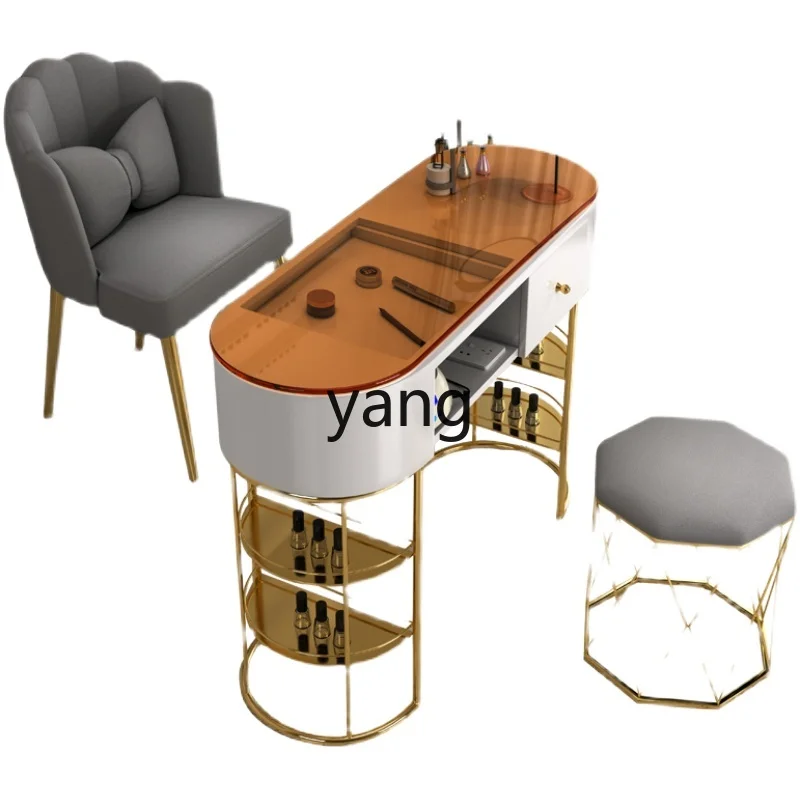 Yjq manicure table and chair set single double manicure table light luxury economical