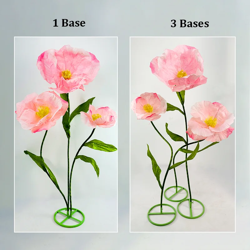 3Pcs/Set Wedding Decor Props Large Artificial Flowers Poppy Wedding Road Guide Flower Window Garden Decoration Home Decor Flower