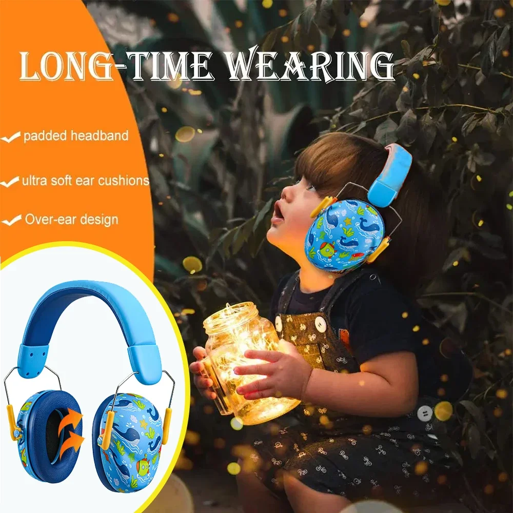 Kids Ear Protection Safety Ear Muffs Hearing Protectors Adjustable Noise Cancelling Headphones for Children Gift