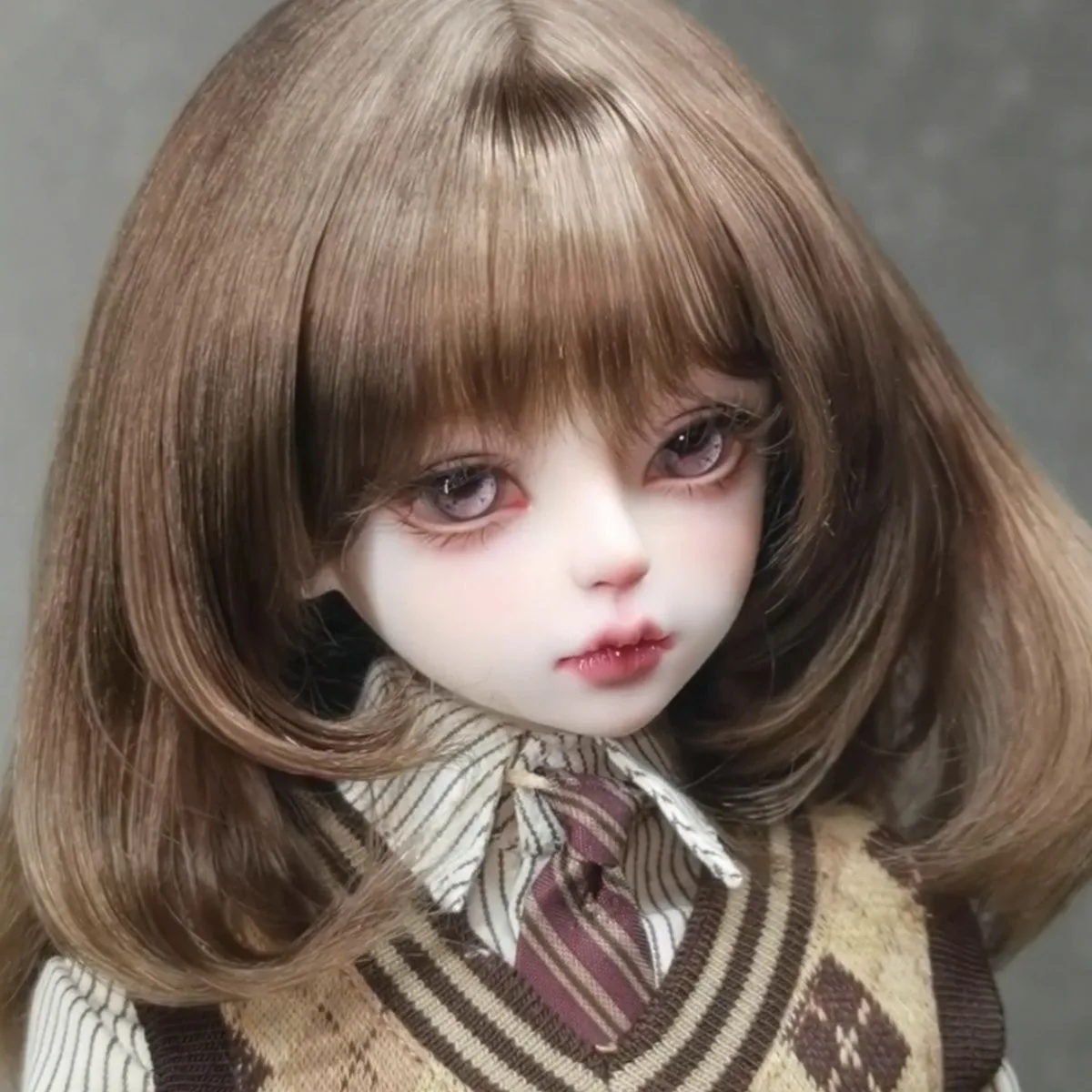 Hair for doll 1/4 BJD mohair simple girl hair free shipping