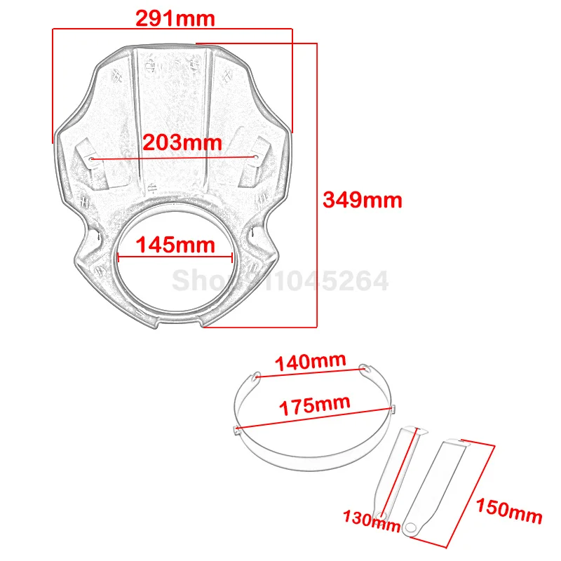 Motorcycle Front Headlight Fairing Windshiled Cover Cowl Mask Motocross For Honda Rebel CMX300 CMX500 CMX 300/500 2017-2023