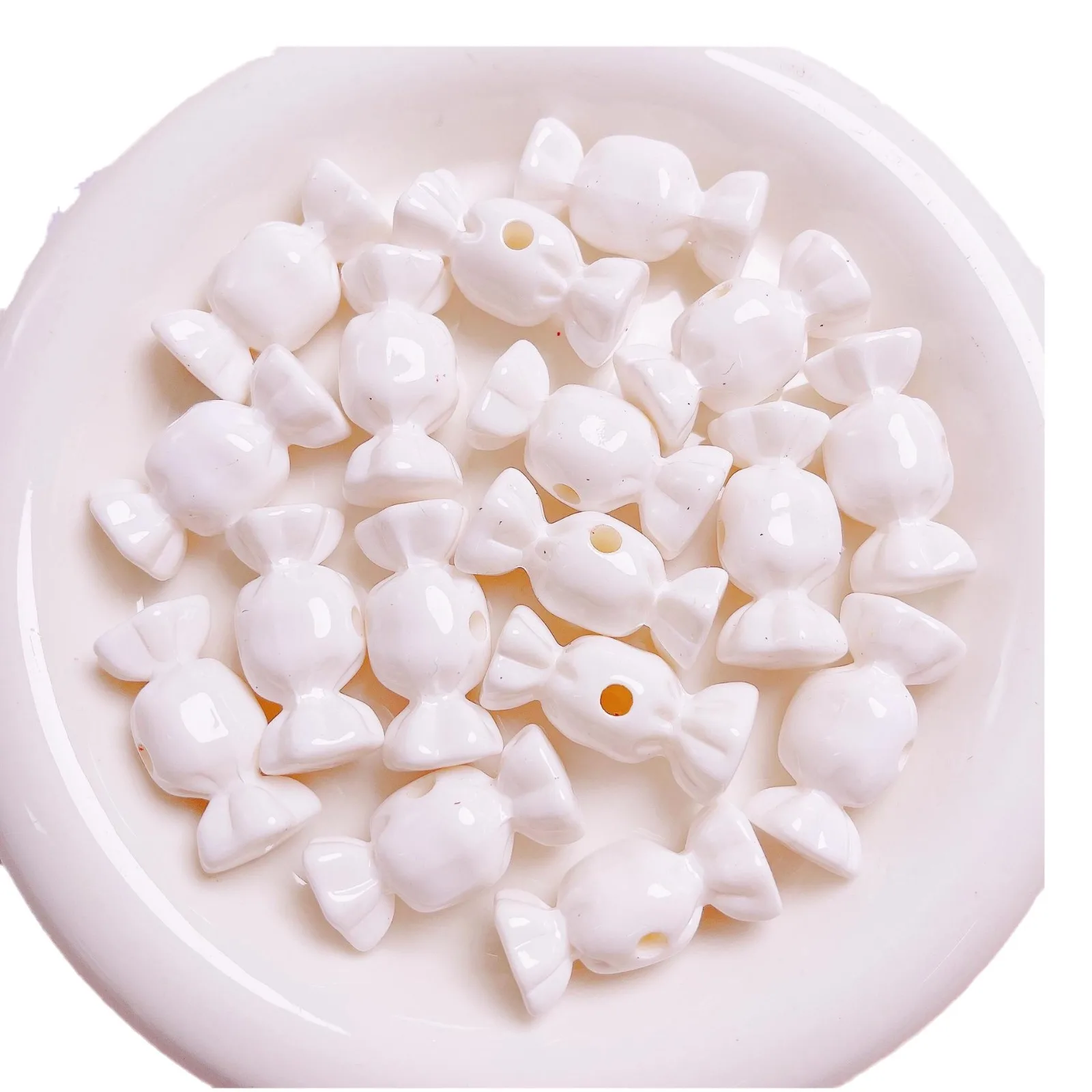 10pcs/lot 15x31mm Candy Shaped Big Hole Acrylic Beads For Jewelry Making Needlework DIY Bracelet Necklace Handmade Accessories