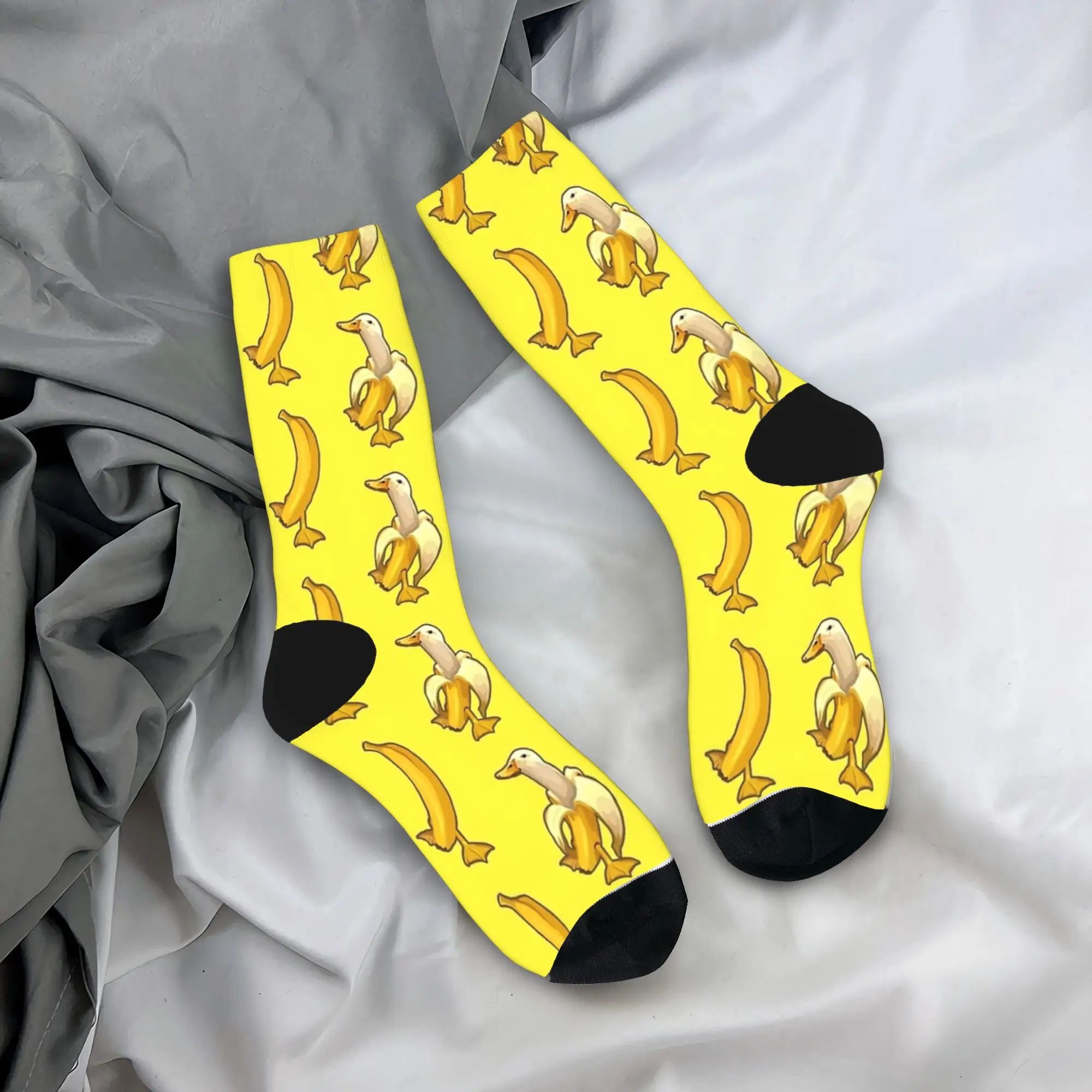 

Мужские носки BANANA DUCK Meme, противоскользящие теплые мягкие носки, осенние спортивные носки на открытом воздухе с принтом в стиле ретро
