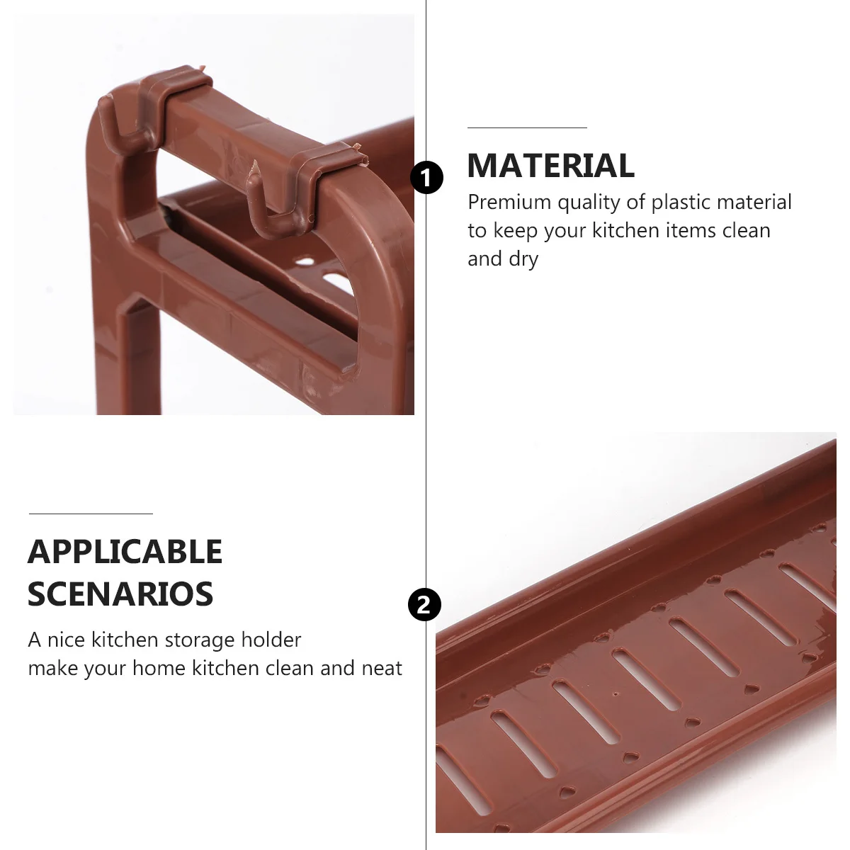 

1Pcs Plastic Kitchen Storage Shelf Multi-Functional Draining Rack Minimalist Design Bathroom Organizer Holder Kitchen Shelf