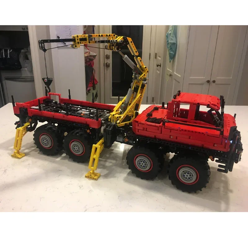 

MOC-15805 Новый шарнирный 8 × 8 Транспортный грузовик, строительные блоки, модель 3053 PartsMOC, креативные строительные блоки для мальчиков и детей на день рождения, игрушка