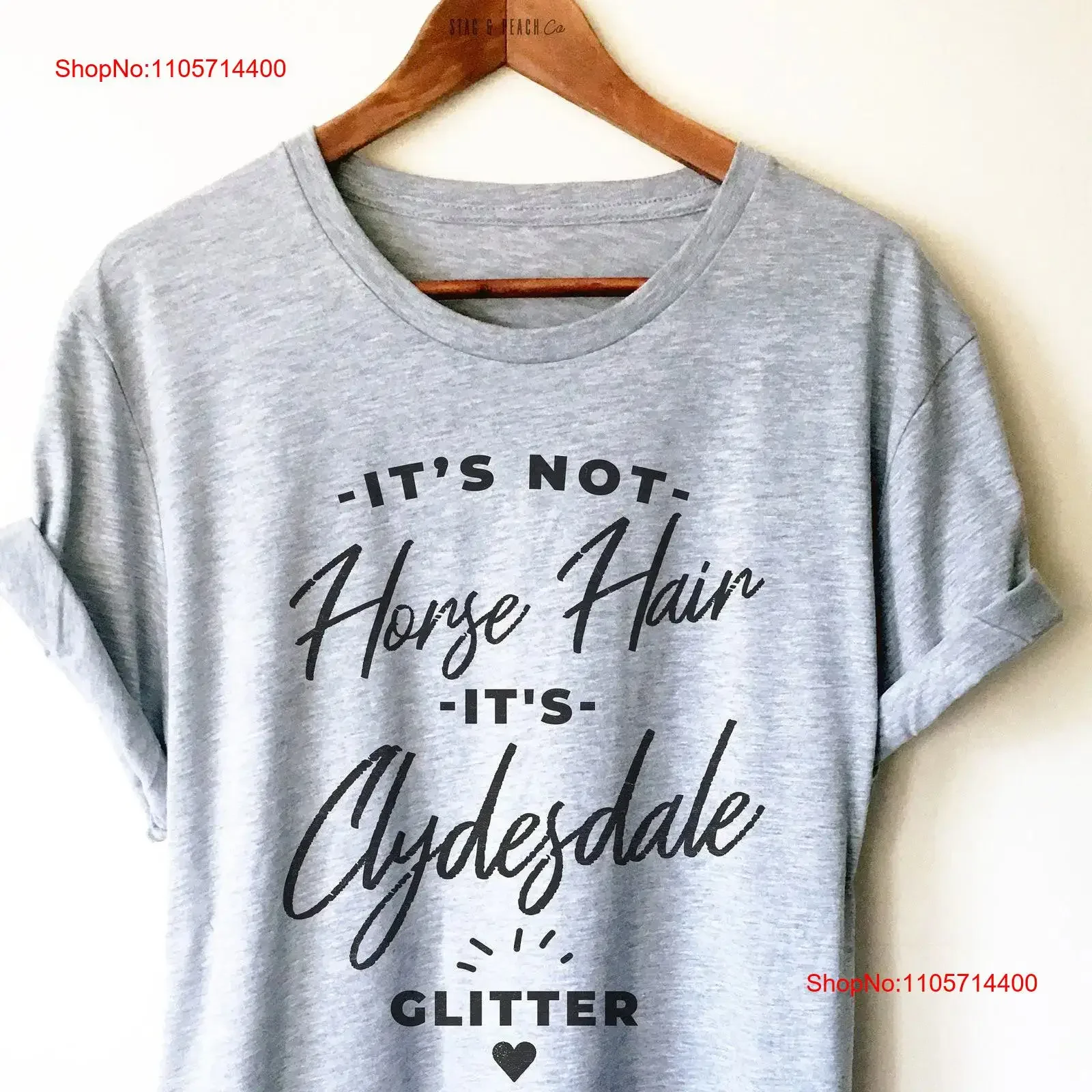 Clydesdale Glitter T Shirt Horse Lover Equestrian Rider Show vintage Washed Slightly homme Stylish Comfortable Soft