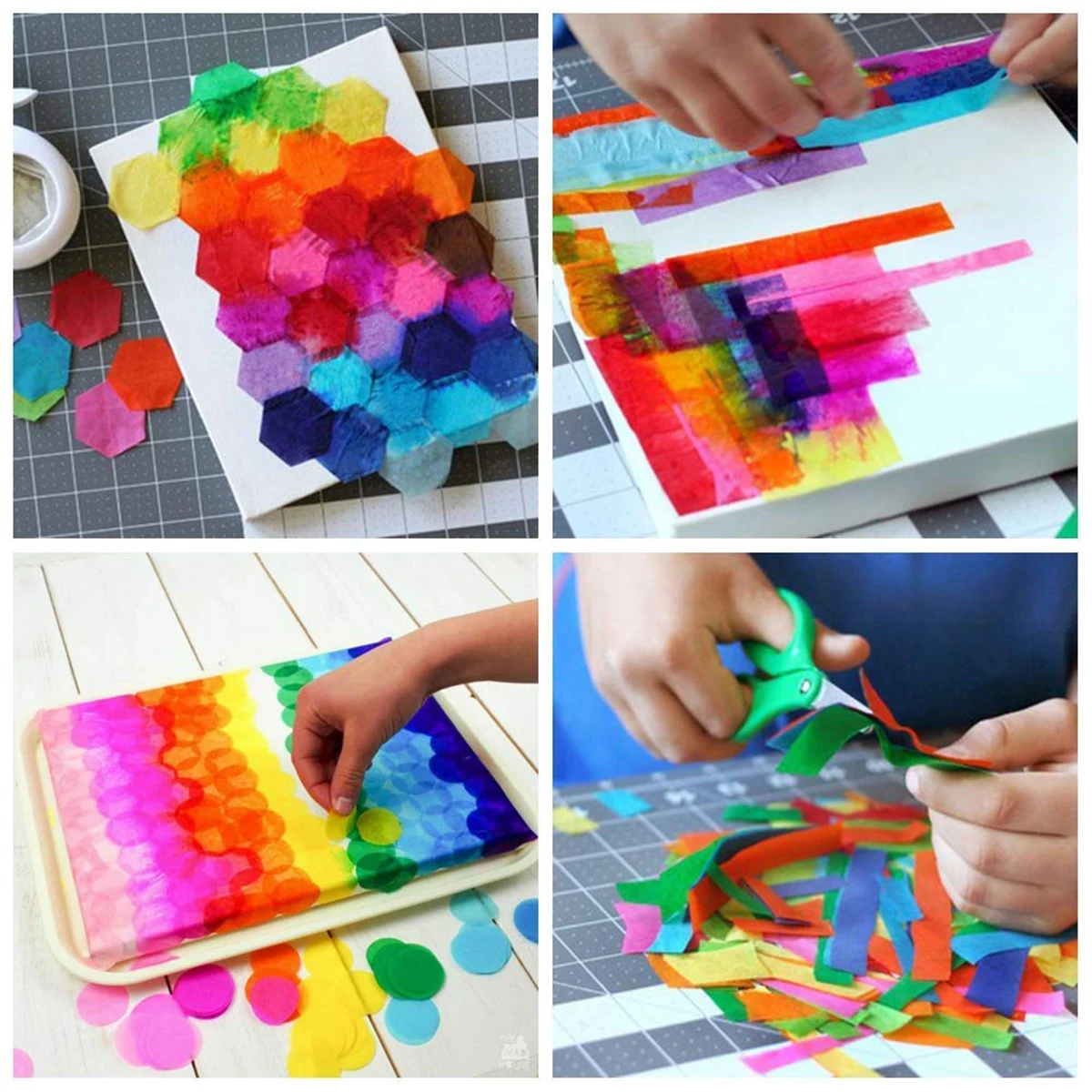 

100pcs Colored Origami Paper Wrapping Tissue Thin Craft Gift Packing Child Art Projects Drawing Toys Educational Gifts