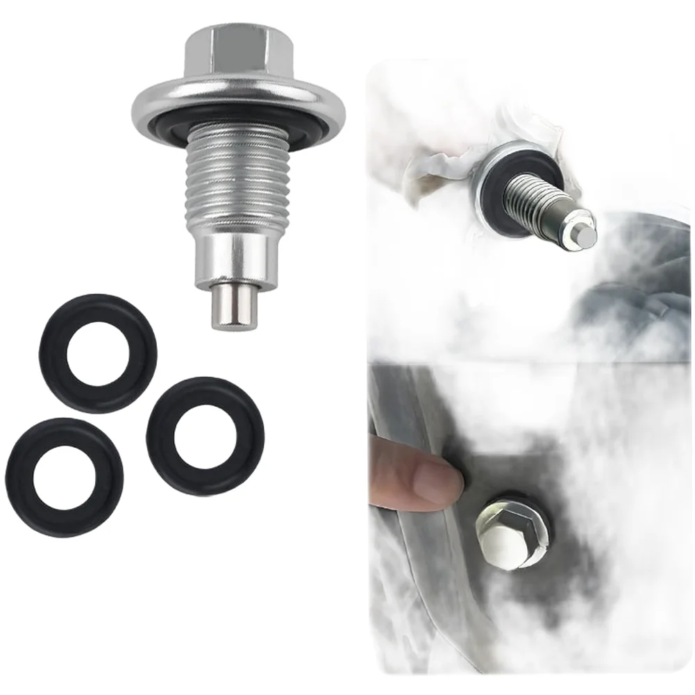 Magnetic Oil Drain For M14x1.5 with 5 Sealing Gaskets Compatible with 1997-2003 CBR1100XX and US Domestic Vehicles