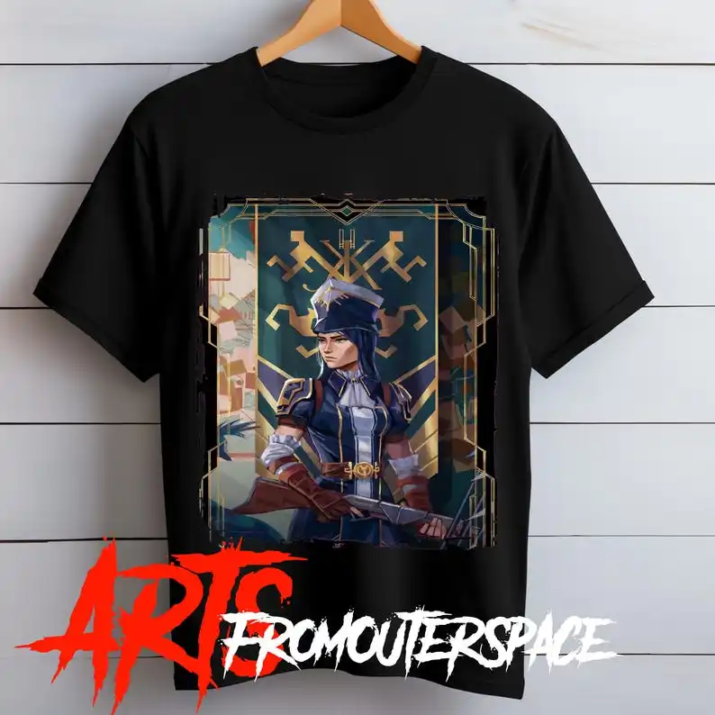 Unisex Gaming shirt Caitlyn / Softstyle Tshirt / Anime shirt / Arcane /