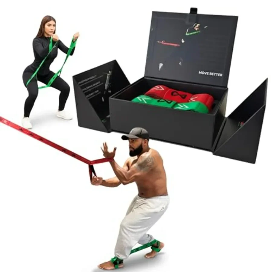 

Ленты из ткани с несколькими петлями для спортивных выступлений, домашних тренировок, скорости, силы и кондиционирования | Идеально подходит для физии