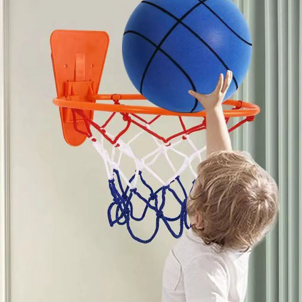 Silent Ball Basketball Hoop Net Punch-Free Installation No Trace Sticking Basketball Net Board basketball Hoop Accessory