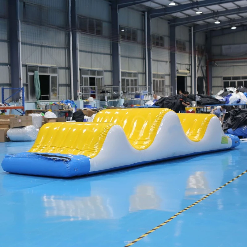 Party 6m Long  Games for Pool Inflatable Floating Water , PVC Inflatable Slipping Wave Obstacle Course for Swimming pools