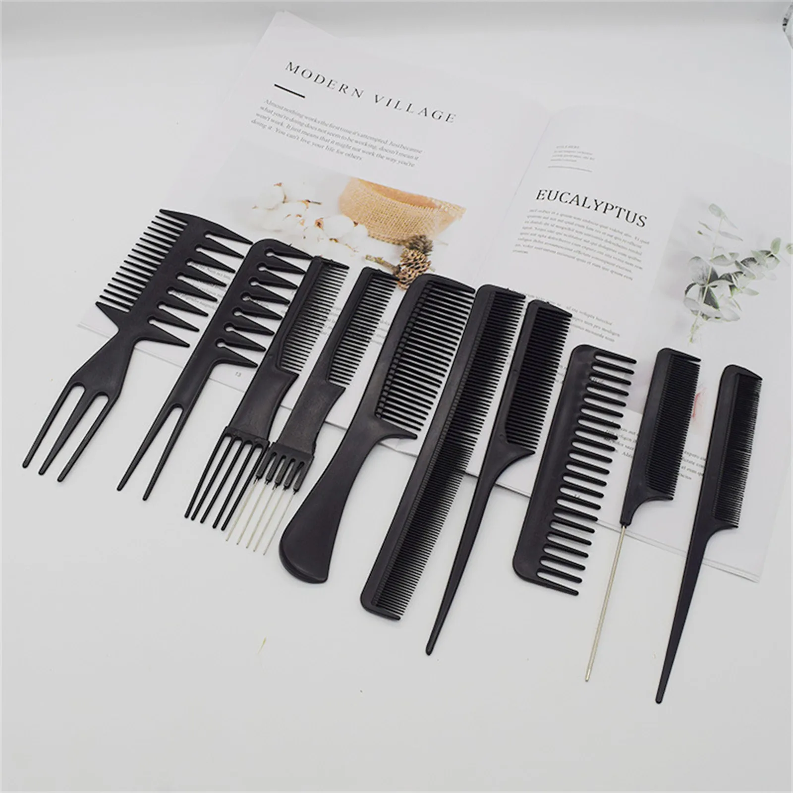 

Professional Hair Cutting Combs Set Salon Hair Styling Hairdressing Barbers Hairbrush Set Special Anti-Static Hair Care Tools
