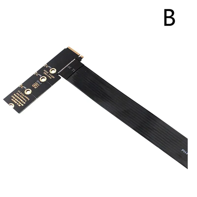 QWE-5X Dual Protocol PCIE4.0 M.2 M Key NVME Extension Cable Riser Card For 2230 2242 2260 2280 M.2 PCI-E/ M2 NGFF SATA SSD:B