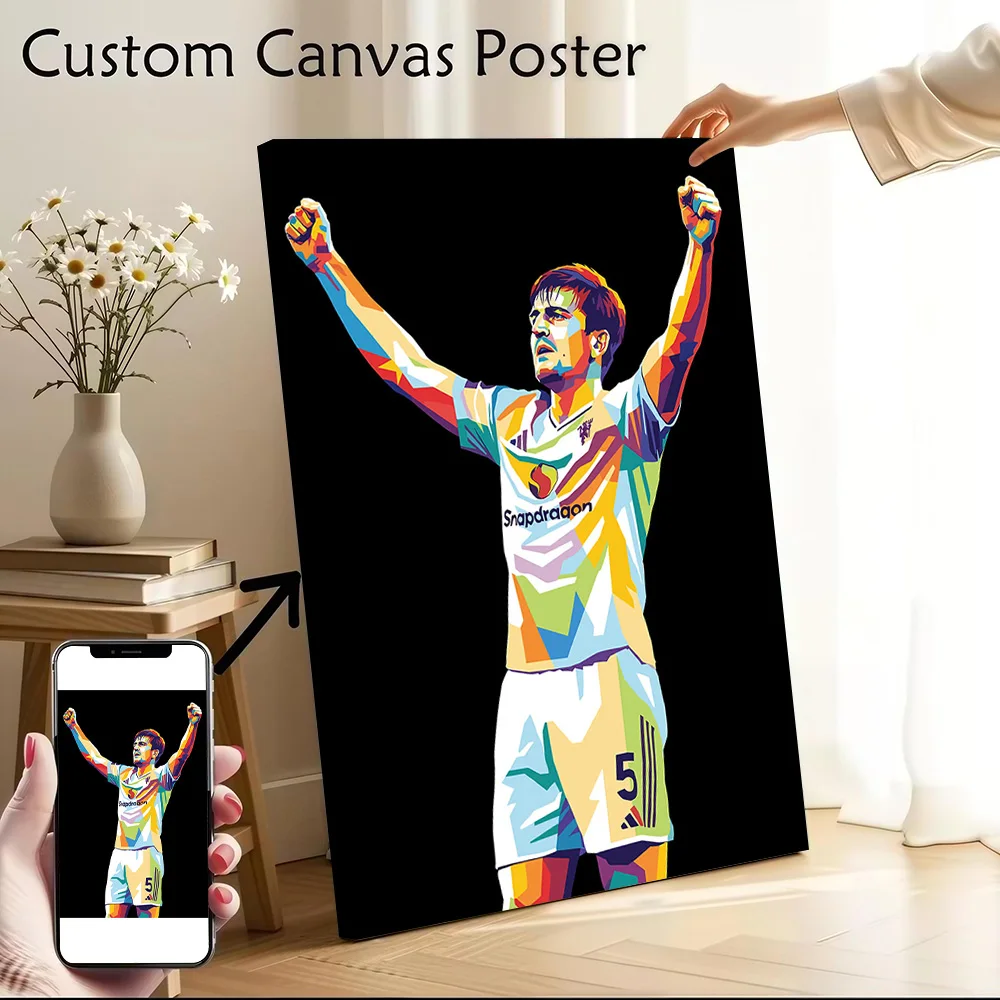 Harry Maguire Pop Art Style Poster Canvas Wall Art Personalized Print Modern Painting Perfect Gift for Room Ornaments Wand Deko