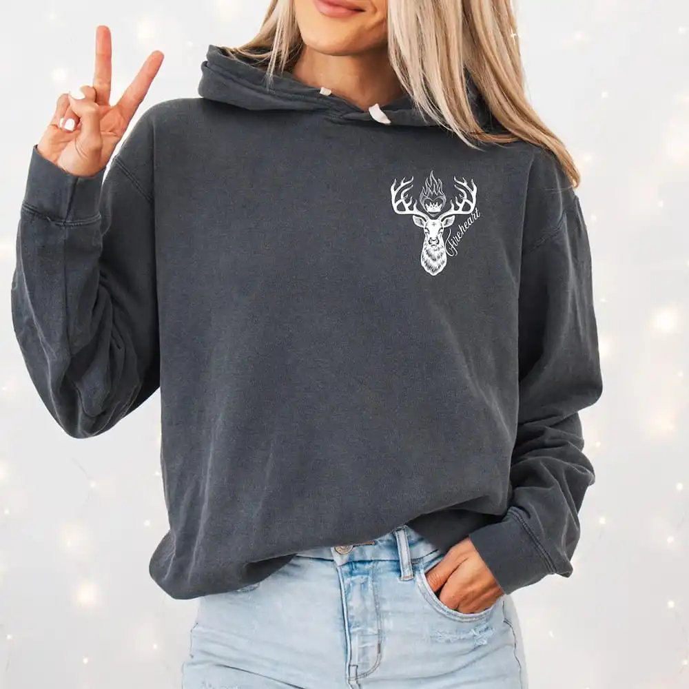 

Толстовка с круглым вырезом Fireheart, флисовая толстовка с длинными рукавами и принтом «Трон стекла», подарок для любителей книг, унисекс, повседневный свитер Y2K, уличная одежда