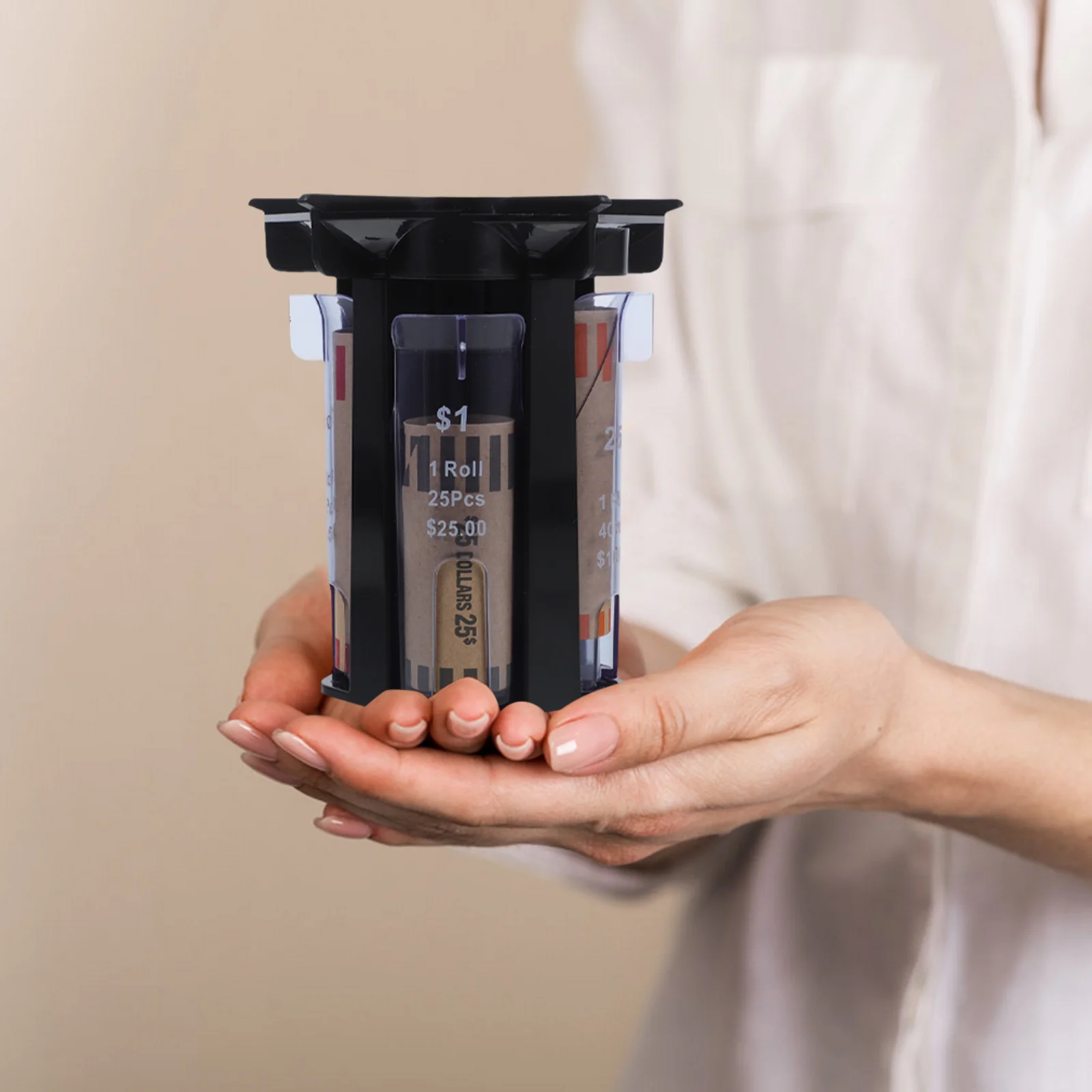 Münze Sorter Lagerung Eimer Container Kunststoff Sortierer Halter Container Neuheit Organizer Staubdicht Desktop
