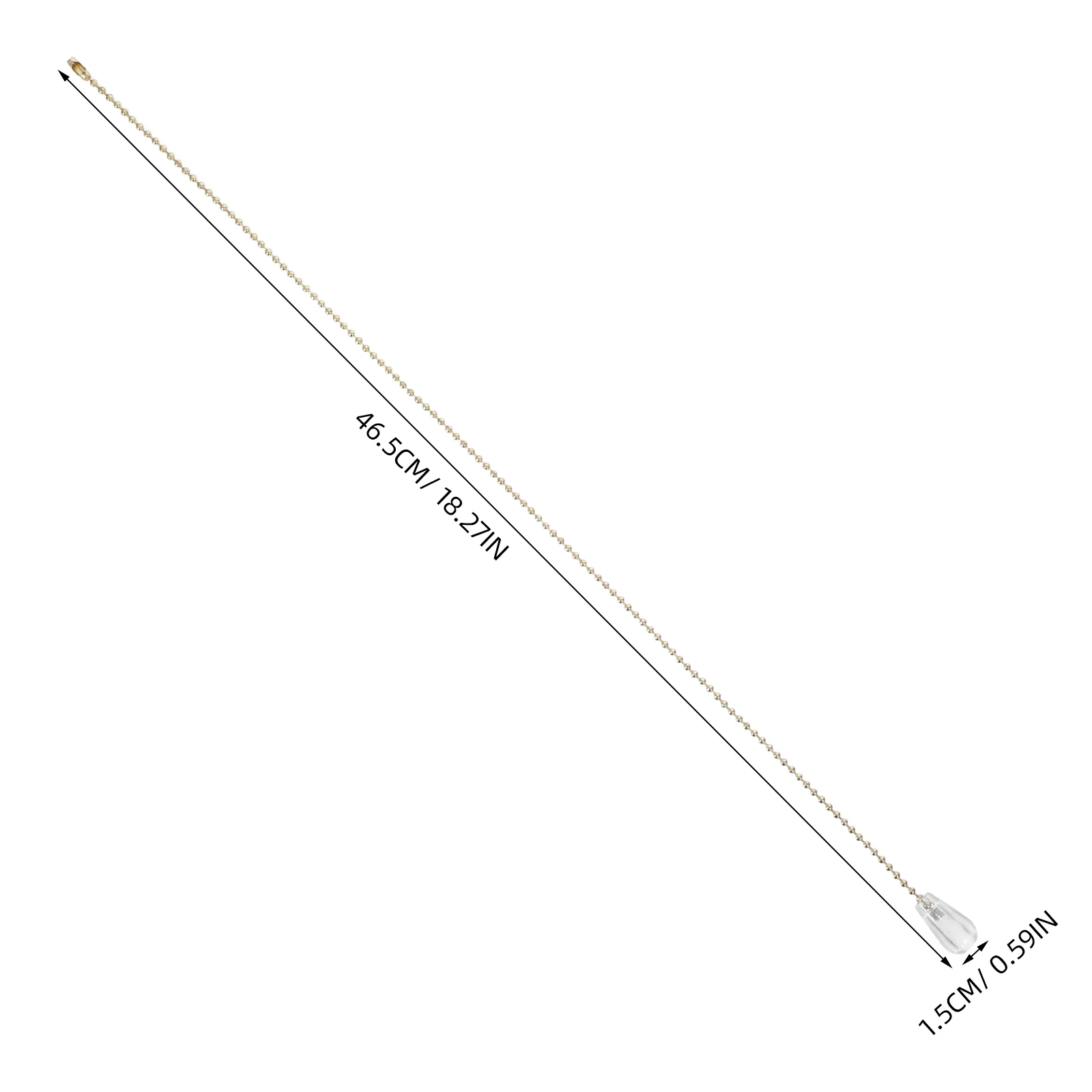 Transparent Pendant Light Pull Chain For Ceiling Fan Lamp Durable Plastic Metal Cord Switch Extender Decorative Hanging