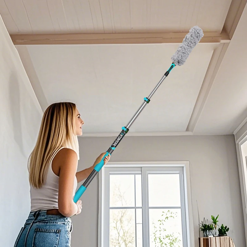 Para pólo de extensão telescópica multiuso de alumínio profissional universal torção-na ponta resistente pólo extensível