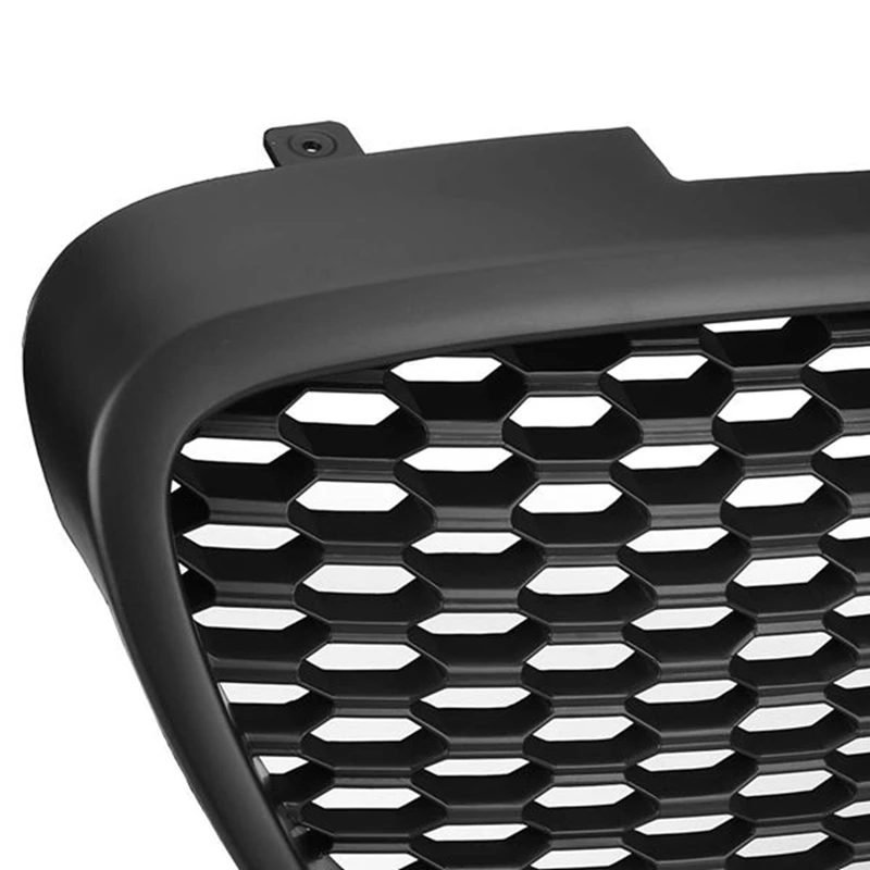 1133007 Car Front Black Honeycomb Grill Mesh Badgeless Sport Racing Grills For Seat Leon 1P MK2 / Altea 5P / Toledo MK3 Parts