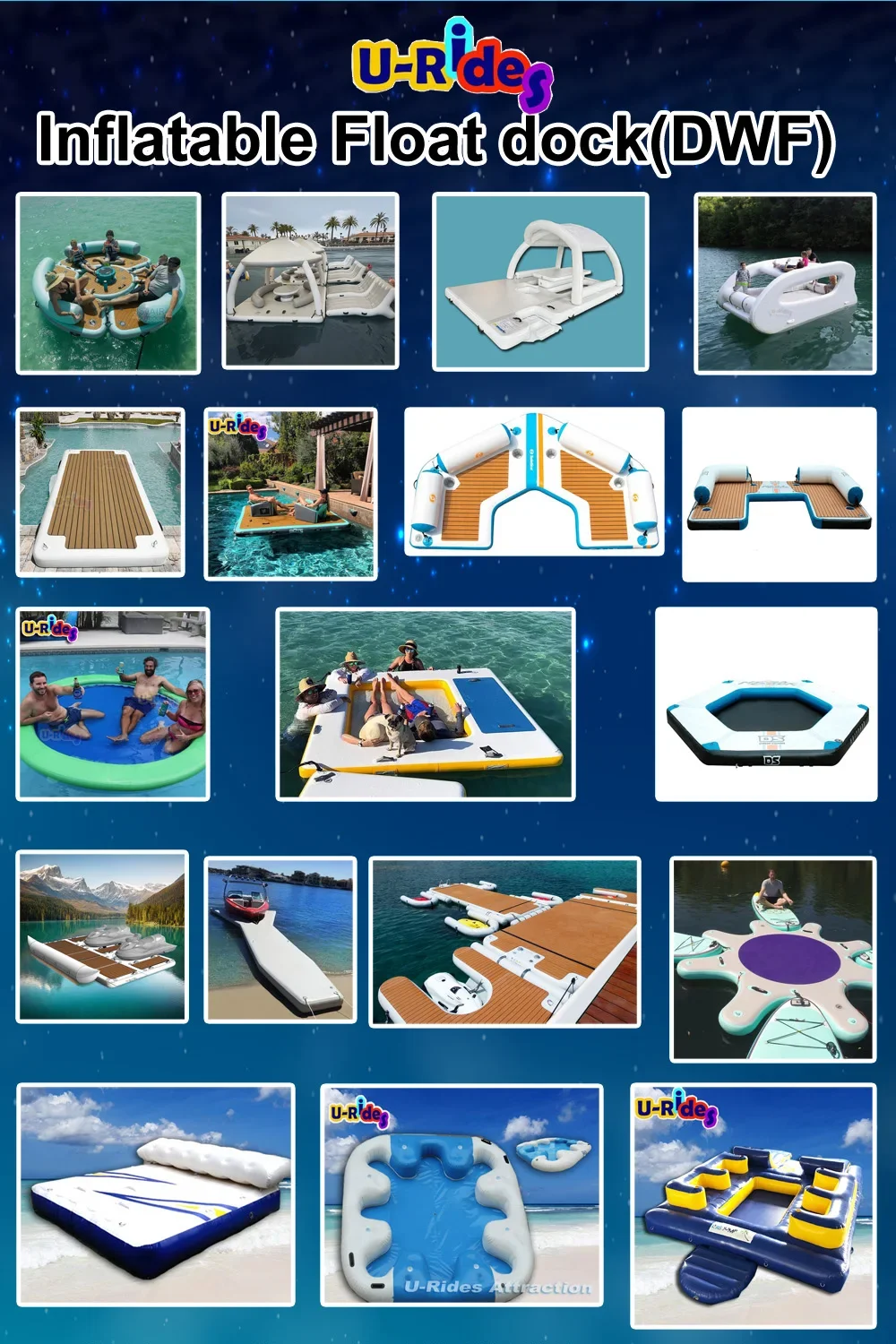 

OEM производство плавающая надувная палатка для водной вечеринки, док-платформа для морского озера, водные надувные водные развлечения