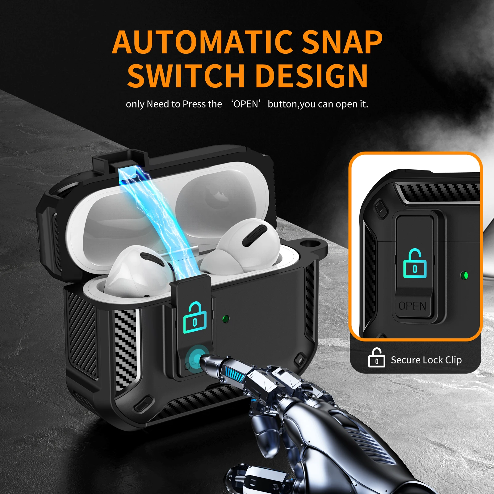 Etui na AirPods 4 z podstawką na telefon i zestawem do czyszczenia kompatybilne z magnetycznym etui z automatycznym zamknięciem Magsafe do AirPods Pro2