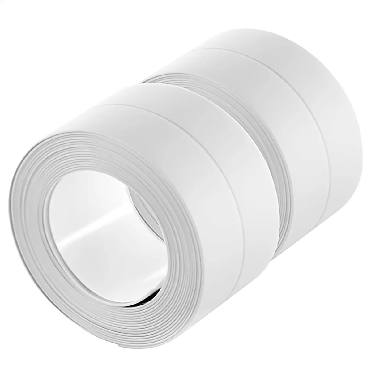 A56K 3 Rolls Caulk Tape,Waterproof Self Adhesive,Caulking Strips for Toilet,Bathroom,Sink,Bathtub,Floor Wall Edge White