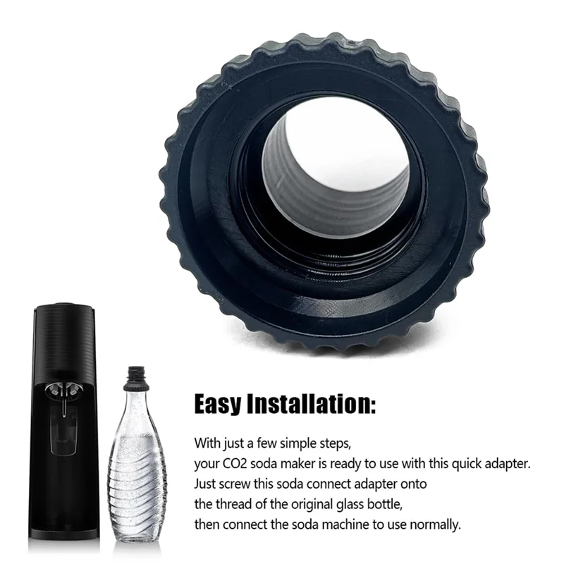 A56T-1 Pcs Soda Bottle Adapter Soda Bottle Attachment Refill Cap For Terra Sodastream Glass Bottle Quick Connect Soda Bottle