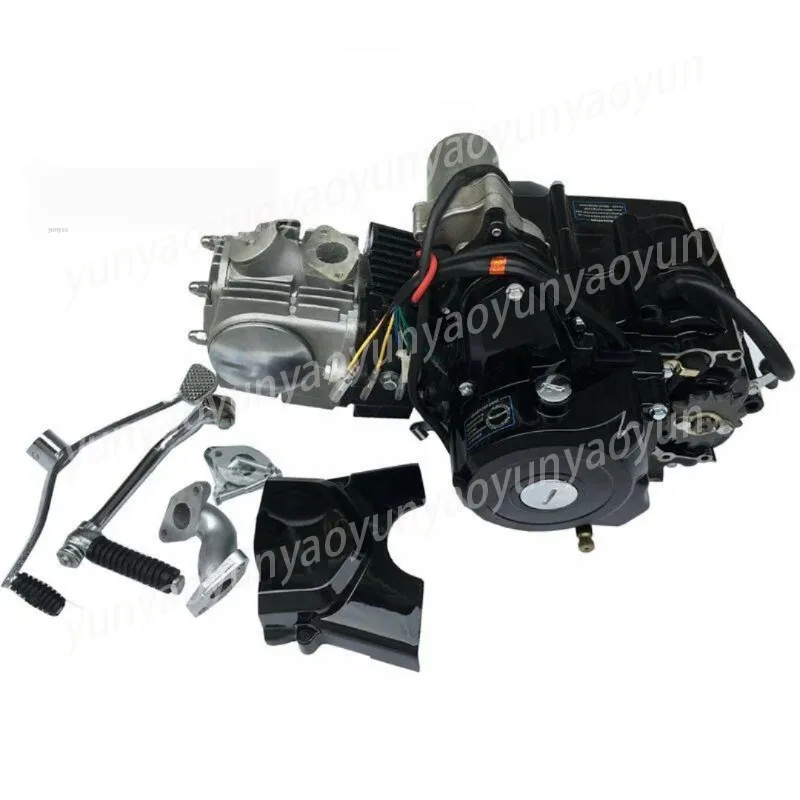 125Cc Engine, Dual Start (Electric Start + Foot Start), Manual Clutch, Durable and Fuel-efficient, Universal Installation.