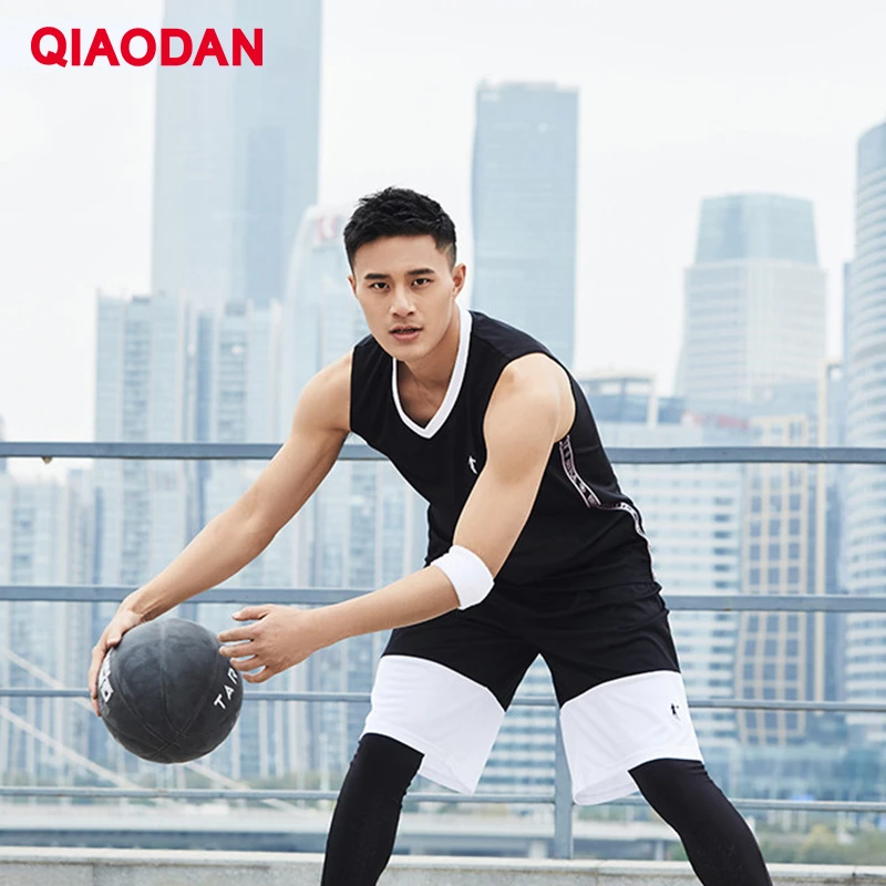 

QIAODAN Basketball Jersey Men 2023 Breathable Sleeveless Dry Quickly Sweat Absorption Fashion Sport Two Piece Set XNT23202106B