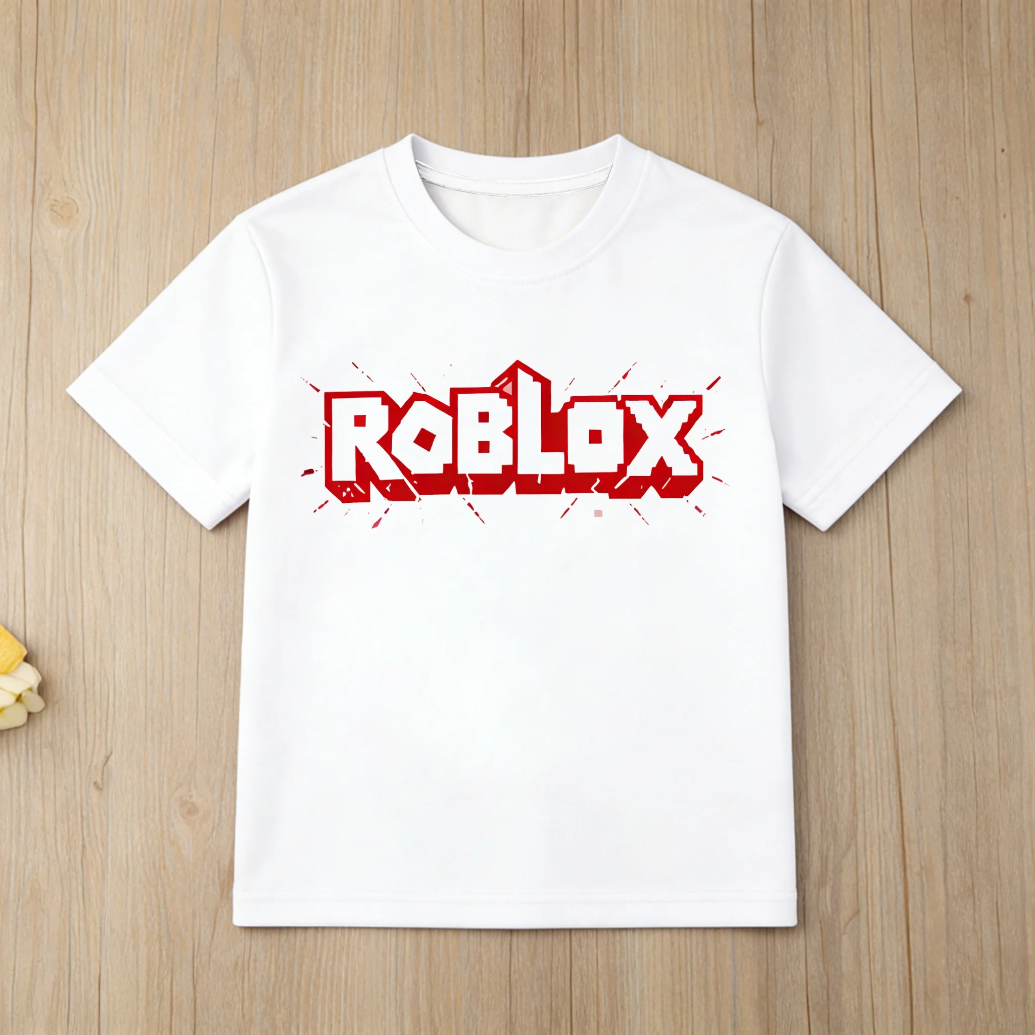 Одежда для мальчиков и девочек, детская летняя футболка Roblox с аниме-принтом, игровая футболка с коротким рукавом