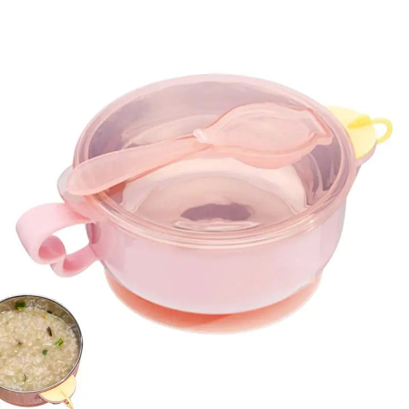 

Insulated Bowl With Handle Water Filled Insulated Bowls With Suction Cup 400ml Portable Children Bowls With Handle Cute