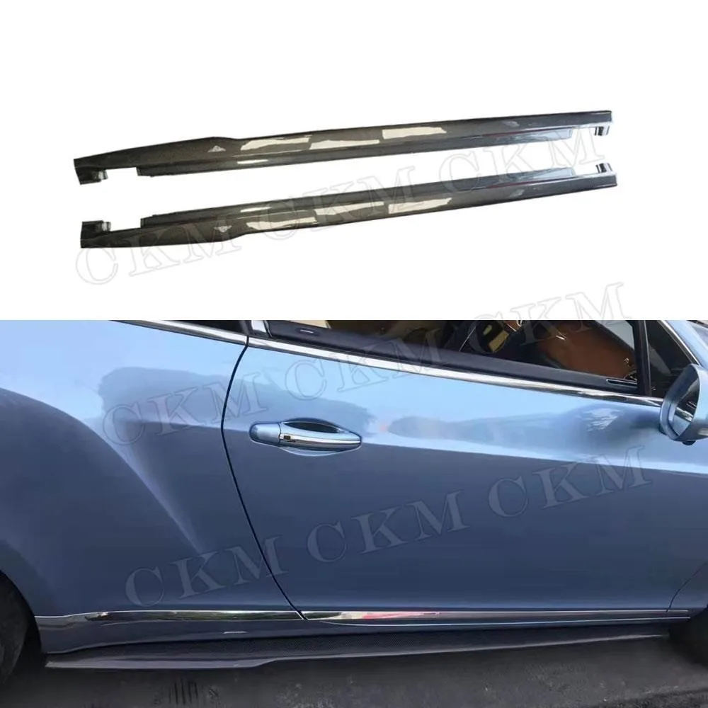 

for Bentley Continental GT W12 2015 2016 2017 Carbon Side Skirts Rocker Panel Lip Splitter Side Skirt Rocker Panels Tuning