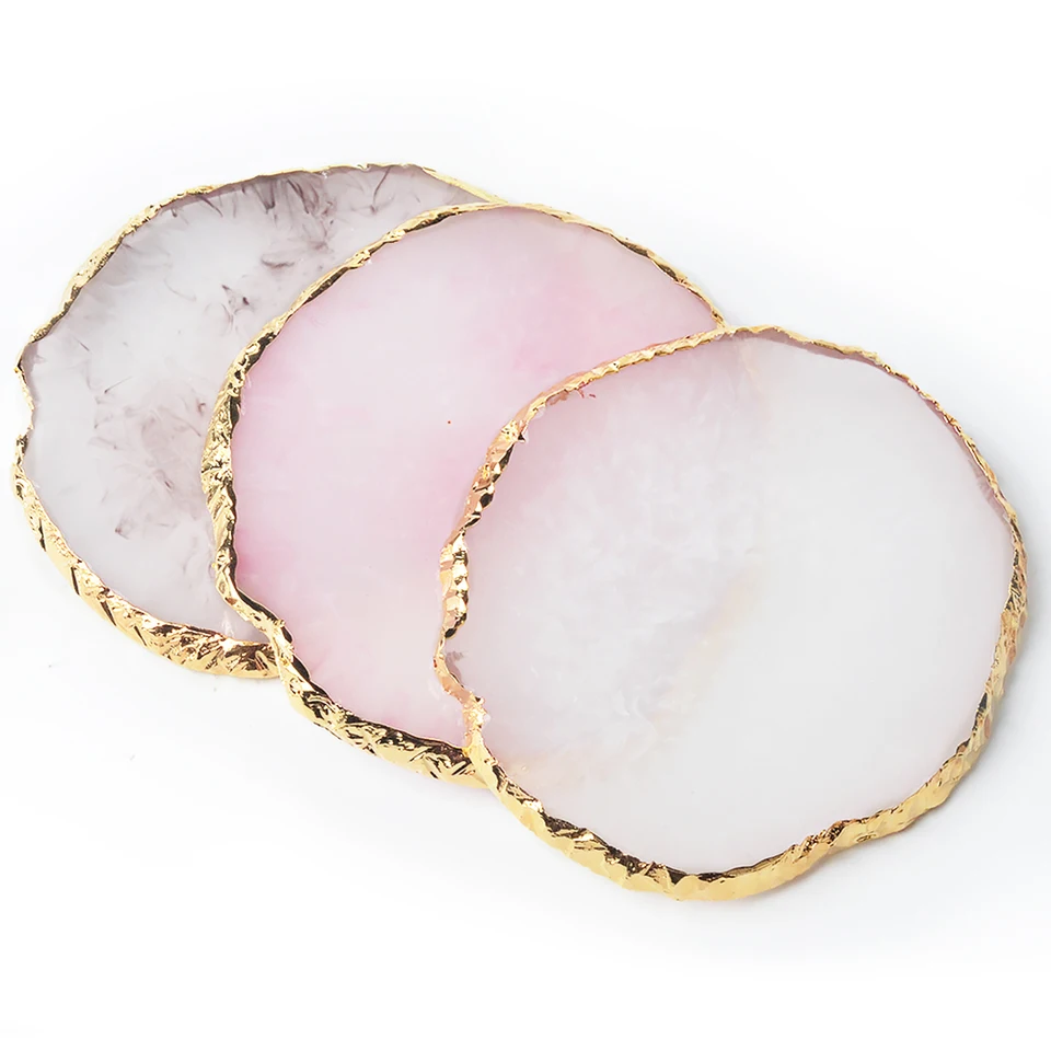 1PC Paleta Redonda de Resina Ágata para Uñas Tips Falsos Mezcla de Colores Dibujo Paleta Gel Polish Exhibidor Herramienta de Manicura 2