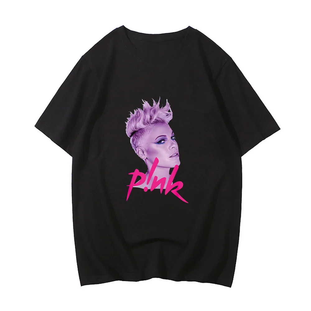 Pink P!nk Summer Carnival T-shirt Summer High Quality Cotton Tee-shirt Funko Pop Fashion Print Tshirt Ropa Hombre Casual Tops