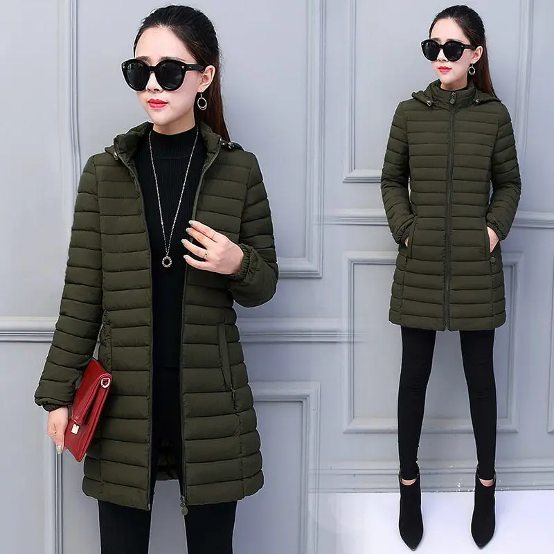 New Winter Down Jacket Women Hooded Patricus Women's Winter Warm Jacket Womens Long White Goose Jacket cotton solid casual